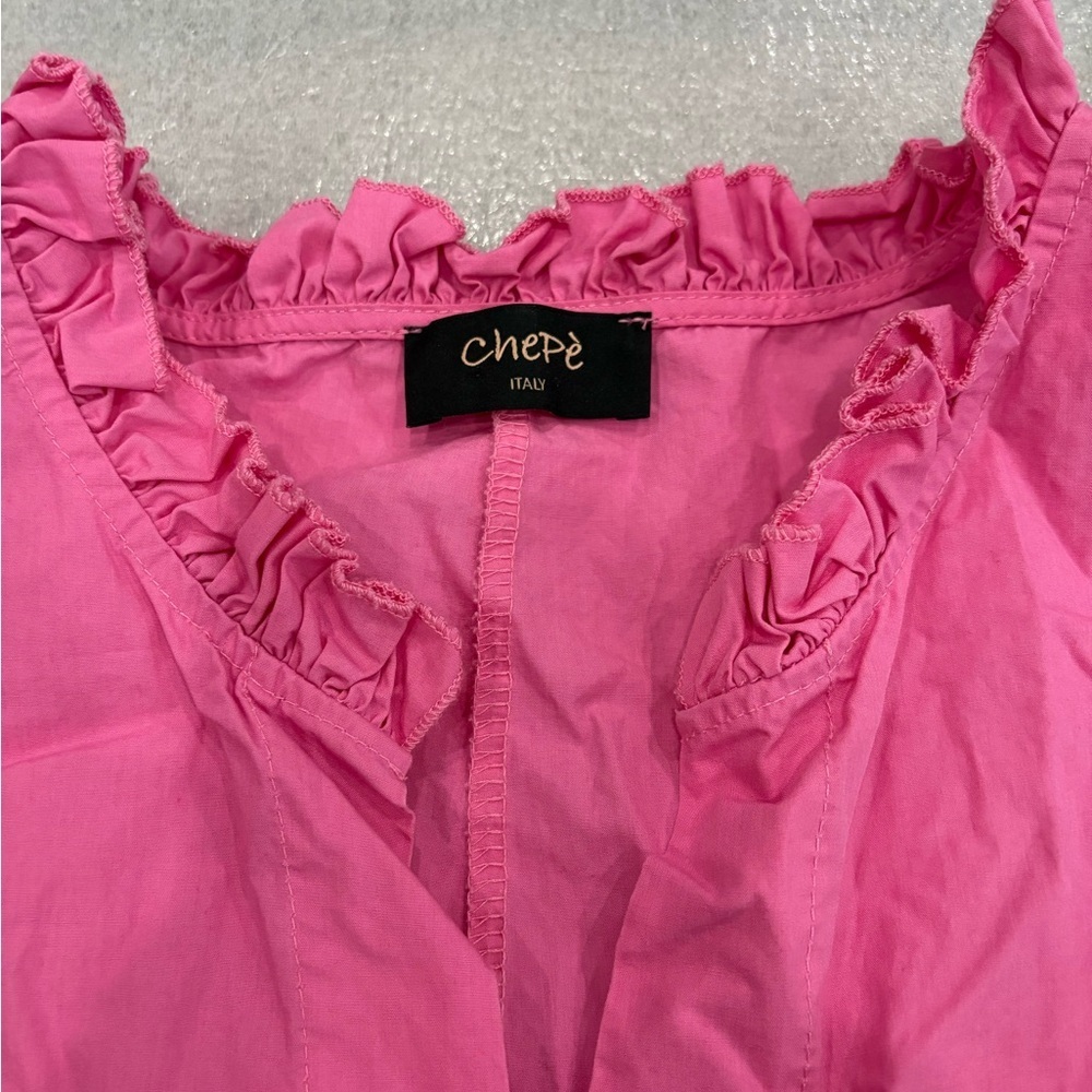 [M]Chepe Italy Elegant Pink Sleeveless Tiered Dress - Picture 4 of 8